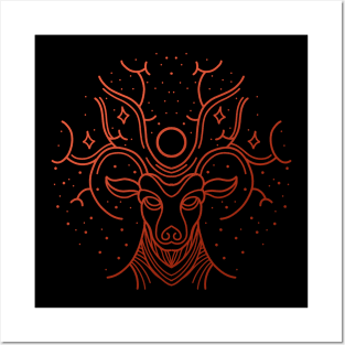 deer gold version Posters and Art